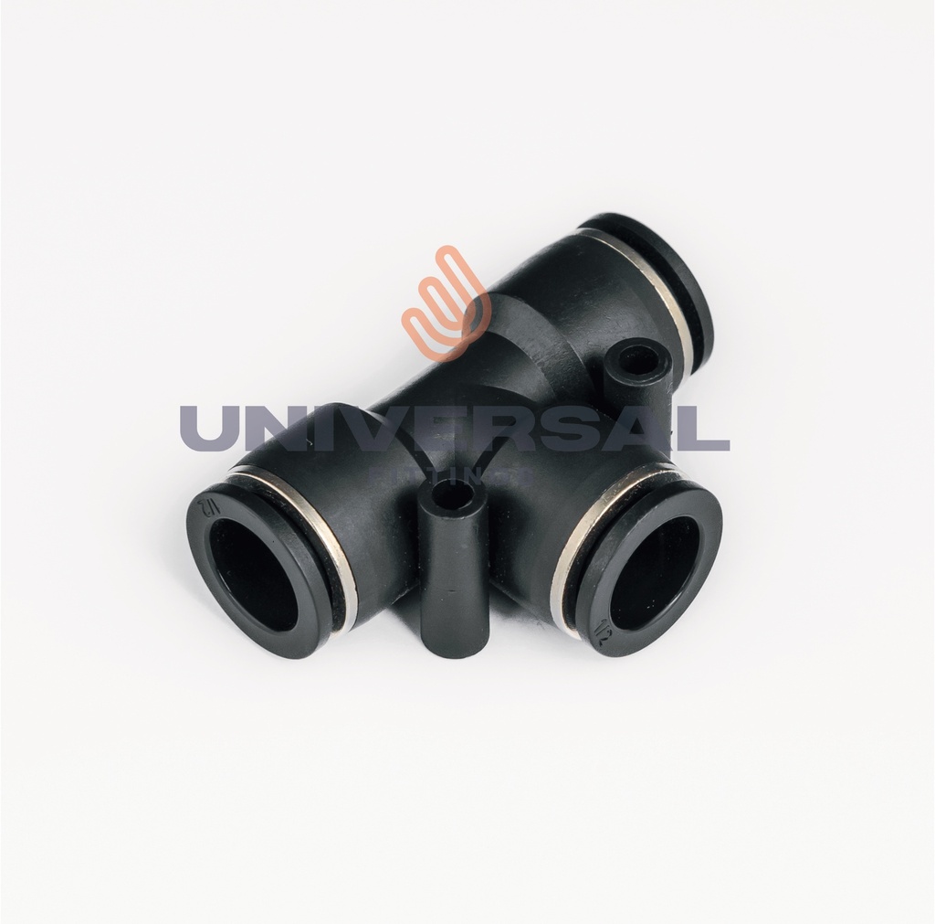 UQP64-P-08 Tee Unión Rápida Plástica 1/2"