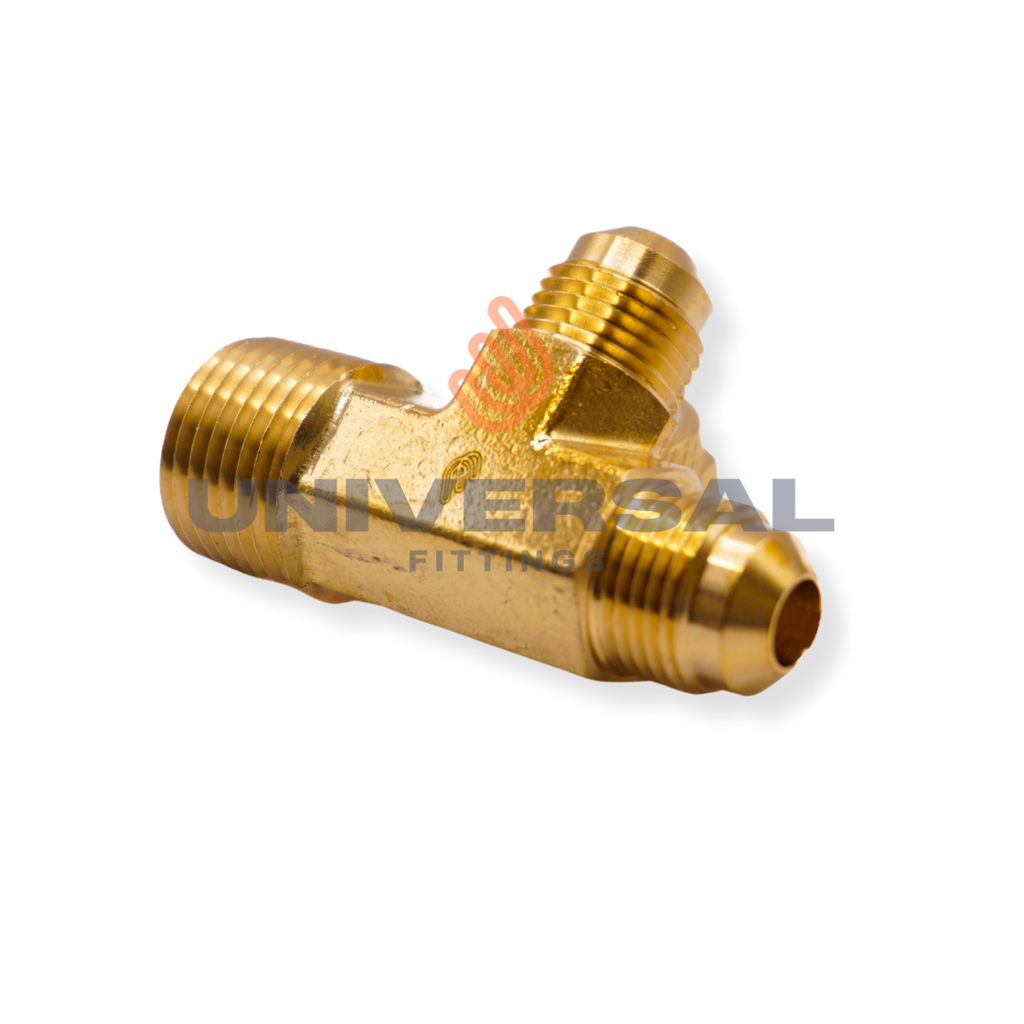 U-51F-06-04 Tee Terminal Macho Lateral 3/8" Flared 45º x 1/4" NPT