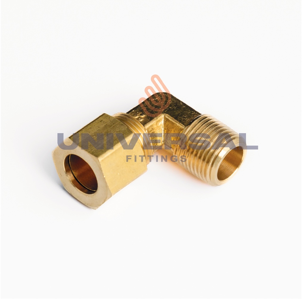 U-69F-04-06 Conector Codo 90º Terminal Macho de Compresión 1/4" OD x 3/8" NPT