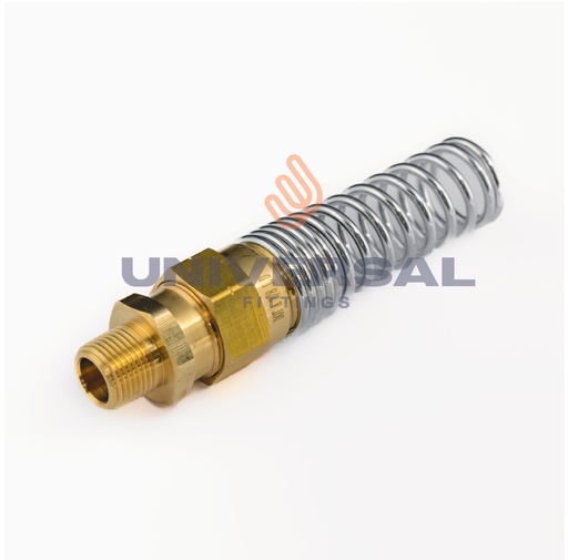 U-AB-06-04-PR94 Conexión Reutilizable Frenos de Aire Macho Con Resorte 3/8" x 1/4" NPT