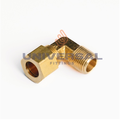 U-69F-03-02 Conector Codo 90º Terminal Macho de Compresión 3/16" OD x 1/2" NPT