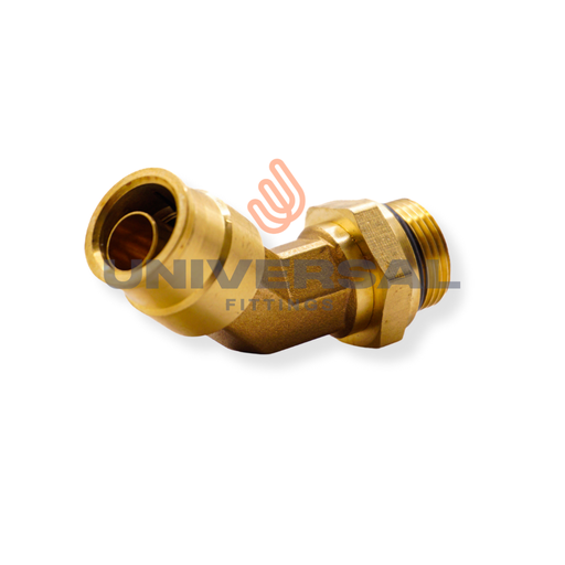 UQM74-DOTS-08-M22 Codo 45° Rápido Giratorio PUSH IN DOT Terminal Macho Milimétrico 1/2" OD x M22