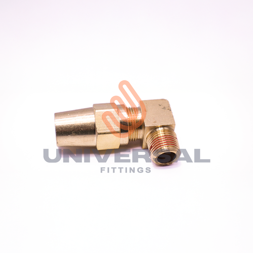 U-469F-06-06 Codo 90° Terminal Macho Tubo de Cobre 3/8" a 3/8" NPT