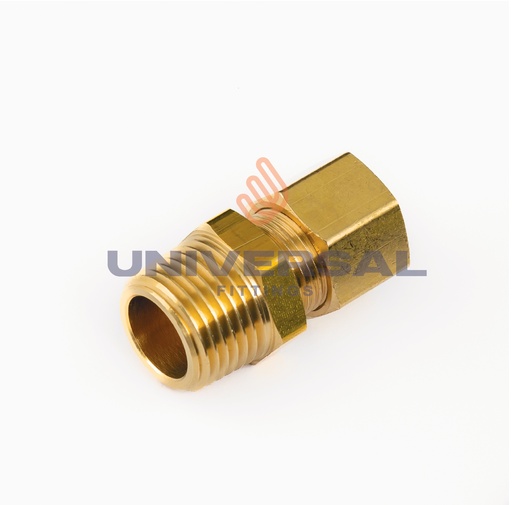 U-68F-08-08 Conector Recto Terminal Macho de Compresión 1/2" OD x 1/2" NPT
