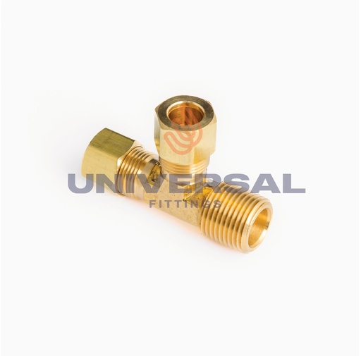 U-71F-04-02 Tee Macho Lateral de Compresión 1/4" OD x 1/8" NPT