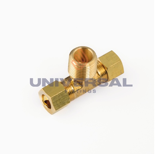 U-72F-06-04 Tee Macho al Centro de Compresión 3/8" OD x 1/4" NPT